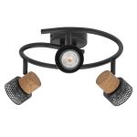 Ledvance LED Decor Spot Cork Stål Spiral Svart 10W 690lm - 827 Extra Varm Vit | Dimbar