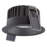 Ledvance LED Spot Fix Aluminium Svart 8W 640lm 36D - 927 Extra Varm Vit | Utskärning   68mm - IP44 - Bästa färgåtergivning - Dimbar