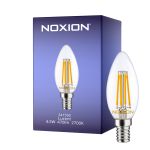 Noxion Lucent LED E14 Kronljus Filament Klar 4.5W 470lm - 827 Extra Varm Vit | Ersättare 40W