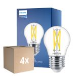 Flerpack 4x Philips MASTER LED Lustre E27 Boll Filament Klar 2.5W 340lm - 922-927 Dim To Warm | Bästa Färgåtergivning - Dimbar - Ersättare 25W