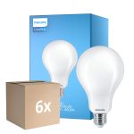 Flerpack 6x Philips Corepro LED Lampa E27 Päron Matt 23W 3452lm - 840 Kallvit | Ersättare 200W