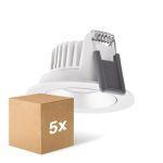 Flerpack 5x Ledvance LED Spot Adjust Aluminium Vit 8W 680lm 36D - 930 Varm Vit | Utskärning   68mm - IP20 - Bästa färgåtergivning - Dimbar
