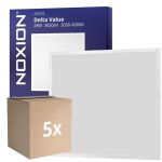 Flerpack 5x Noxion LED Panel Delta Value V5 Backlit 28W 3920lm - 830-840 CCT | 60x60cm - UGR <19 - Philips Drivdon