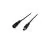 Noxion Led-Ljusslingor Naga - Power DC Sladd Open Tråd Kvinnlig+Manlig Strömkontakt (2pin/Enkel Färg/8mm)