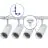 Bright Choice Komplett set 1-Fas Rail L 1 x 1,5 Meter Vit | incl. 4x Spot + GU10 2700K 3W Dimbar + Ändkåpa, Strömkontakt och L -Anslutningsstycke