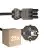 Flerpack 25x Noxion GST - Kompatibel Strömkabel Svart - Kvinnlig + Schuko Europlug - 2m - 3 pole 0.75mm2