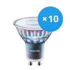 Flerpack 10x Philips MASTER LED Spot ExpertColor GU10 PAR16 3.9W 280lm 25D - 930 Varm Vit | Bästa färgåtergivning - Dimbar - Ersättare 35W