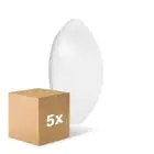 Flerpack 5x Ledvance Surface Cirkulär 400 24W 830 1920lm Vit IP44 | Sensor - Varm Vit - Ersättare 2x26W
