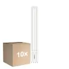 Flerpack 10x Philips CorePro PL-L LED Lampa EM/Mains 12W - 830 Varm Vit | 4-Stift - Ersättare 24W