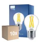 Flerpack 10x Philips MASTER LED E27 Boll Filament Klar 3.5W 470lm - 922-927 Dim To Warm | Bästa Färgåtergivning - Dimbar - Ersättare 40W