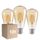 Flerpack 10x Flerpack 3x Eglo LED Edison E27 Filament Ambar 4W 400lm - 822 Extra Varm Vit | Ersättare 40W