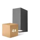 Flerpack 4x D'Lite Vägglampa Vrebos Svart Up & Down | IP54 - Passande För 2x GU10