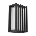 Eglo Vägglampa Genovese Aluminium Svart 10W 1050lm - 865 Dagsljus | IP65 - Rörelsesensor
